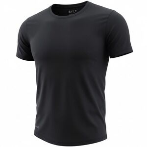 BYLT Mens XL Black Drop Cut Short Sleeve T Shirt BYLT Blend EUC